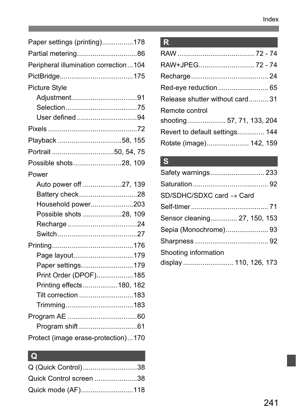Canon 550D User Manual | Page 241 / 260