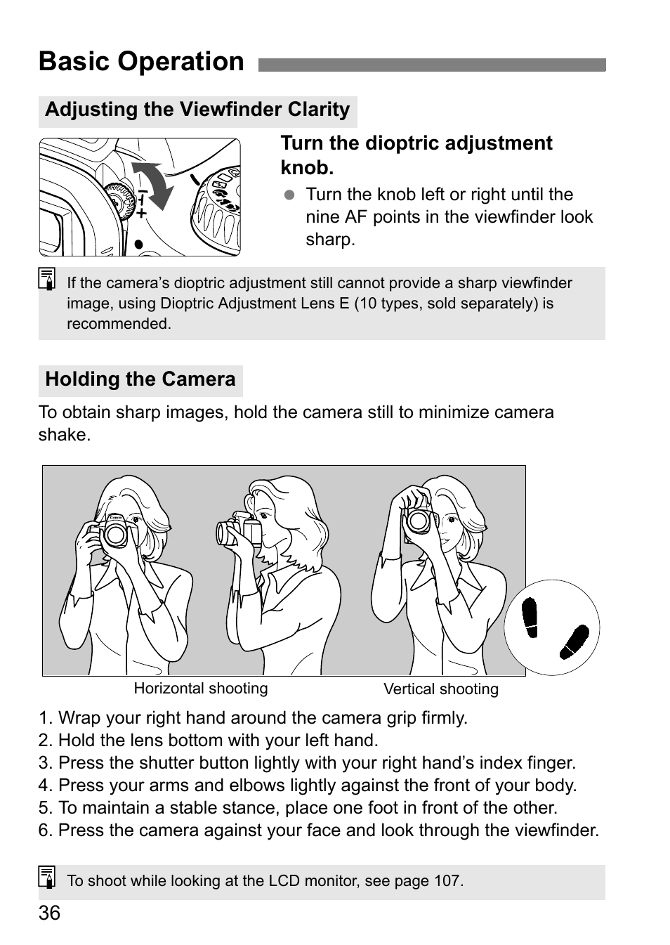 Basic operation | Canon 550D User Manual | Page 36 / 260