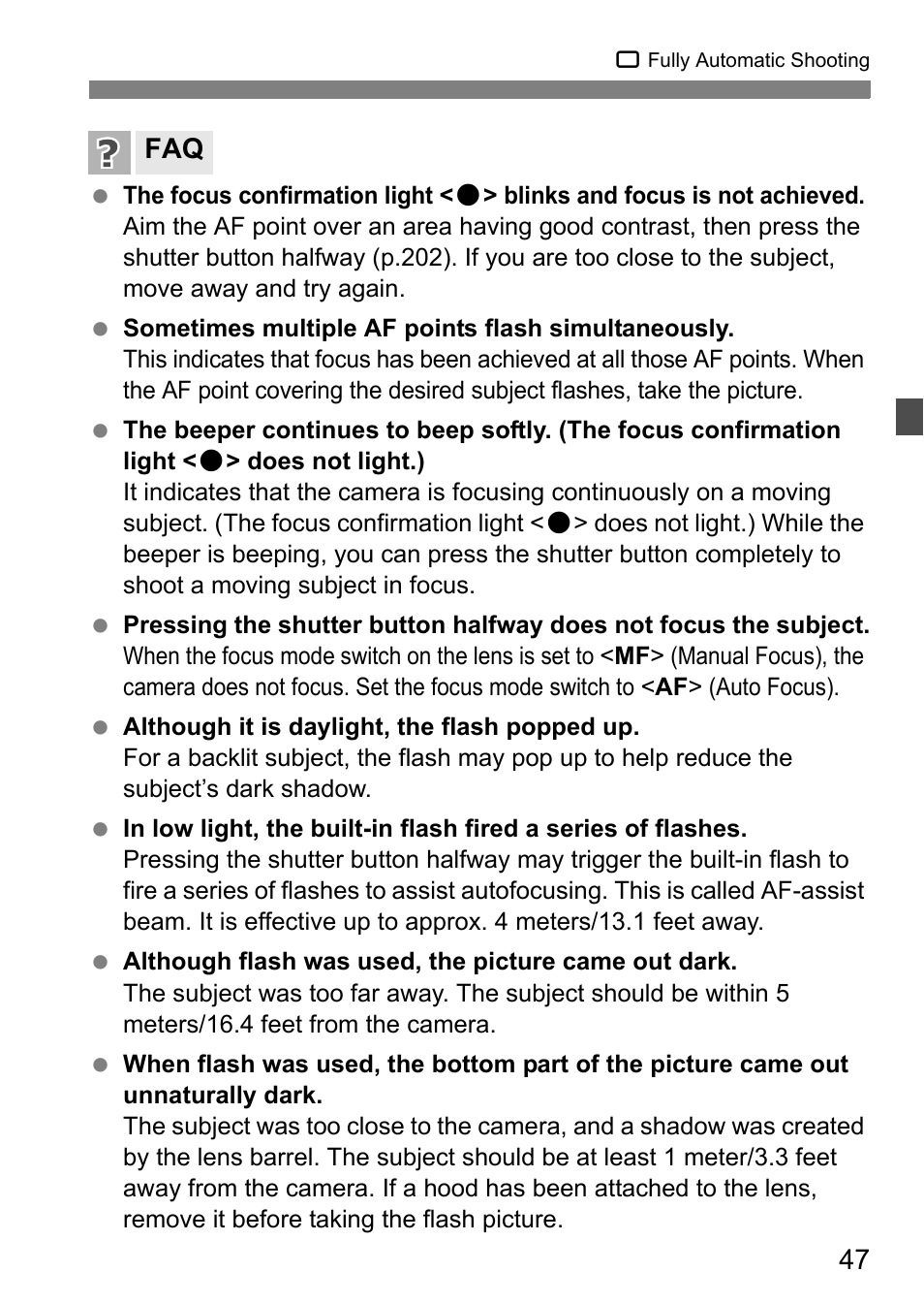 Canon 550D User Manual | Page 47 / 260