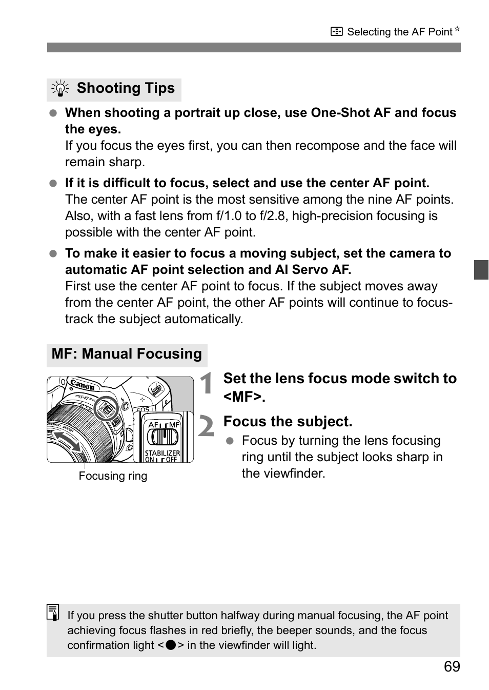 Canon 550D User Manual | Page 69 / 260