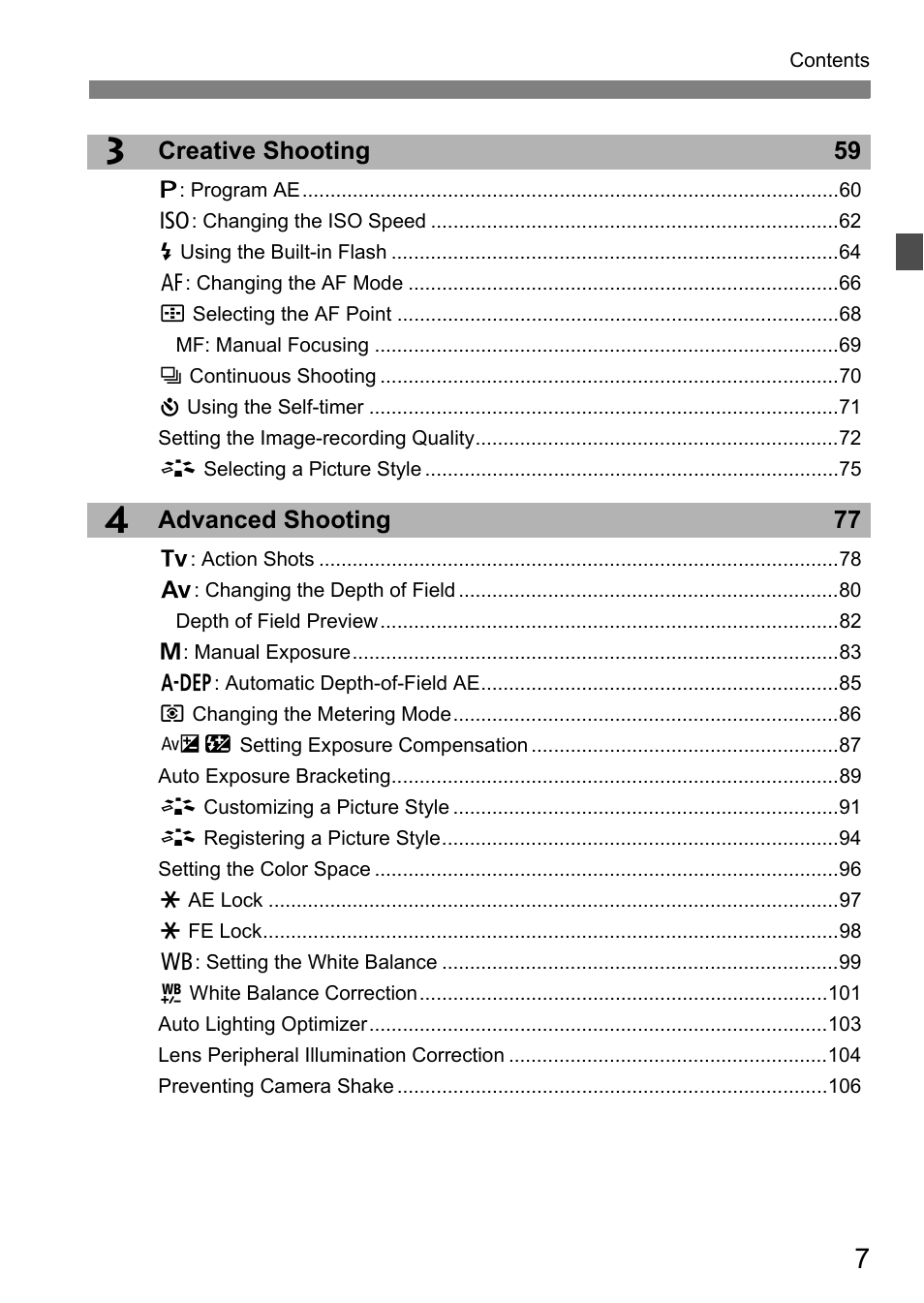 Canon 550D User Manual | Page 7 / 260
