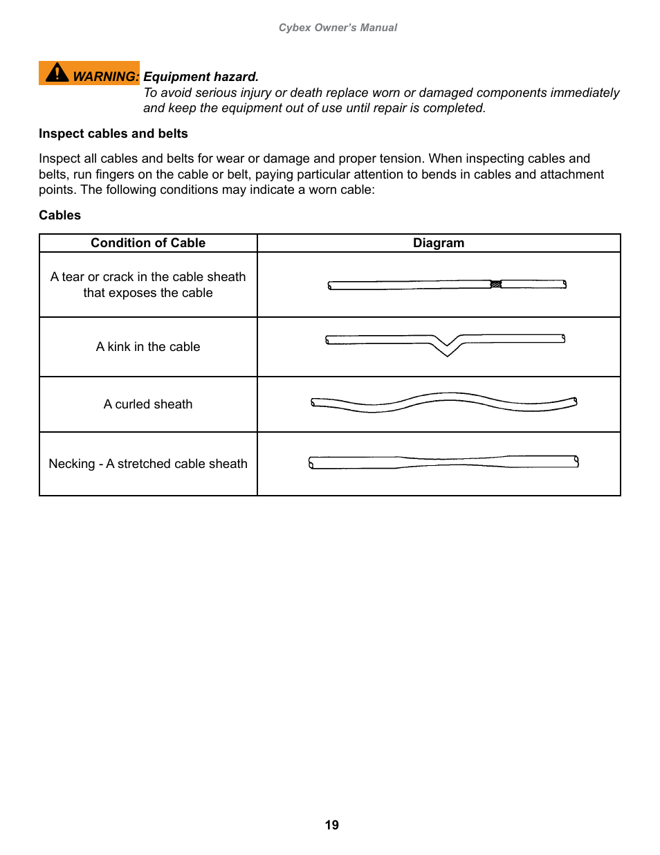 Cybex 13060-999 VR1 Seated Leg Curl User Manual | Page 19 / 28