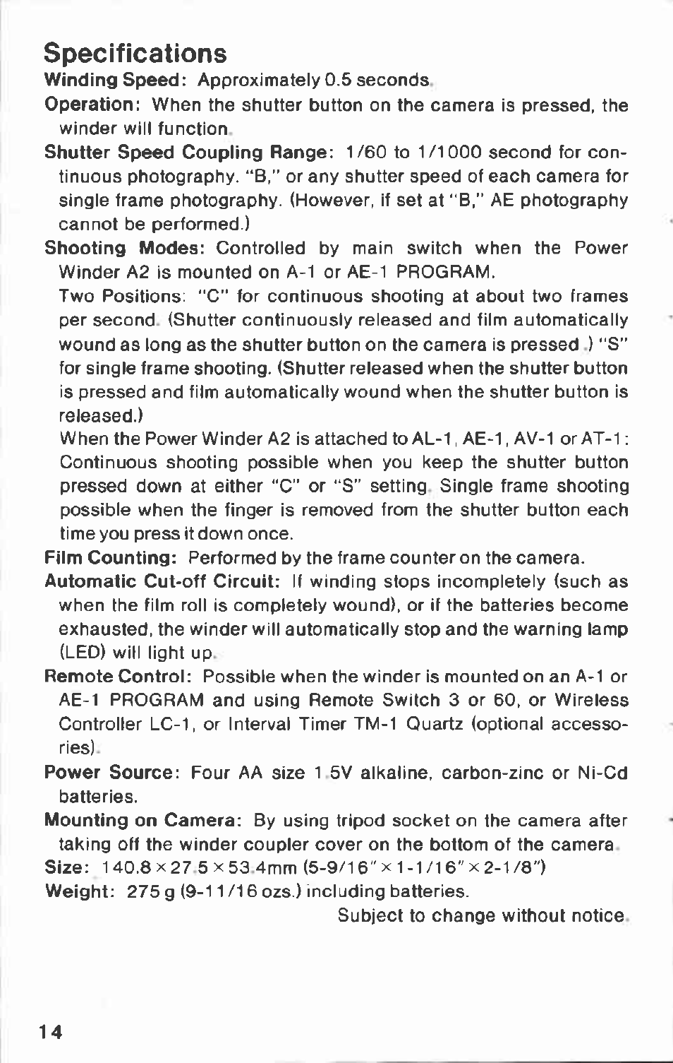 Canon A2 User Manual | Page 14 / 51