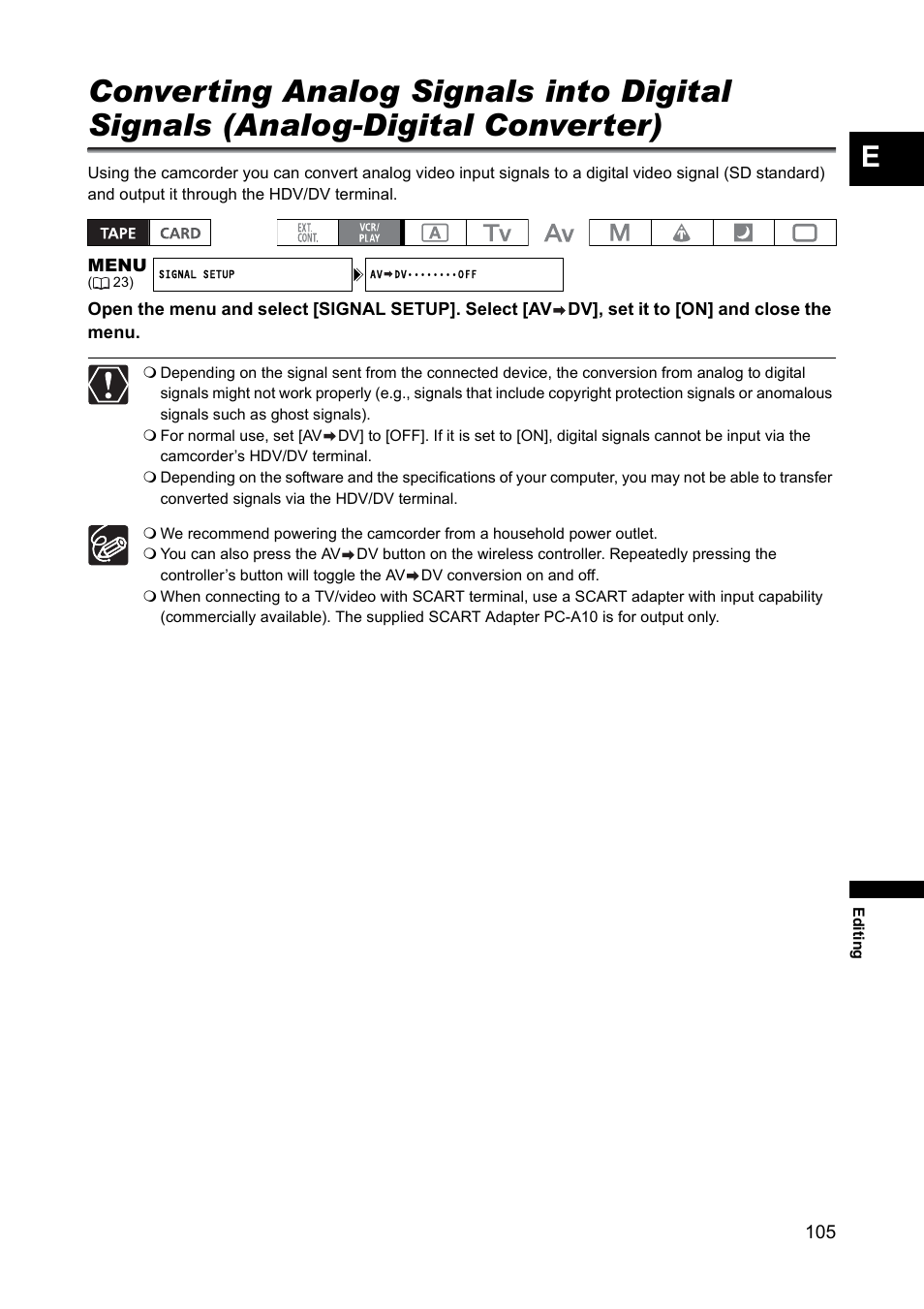 Canon XH A1 User Manual | Page 105 / 159