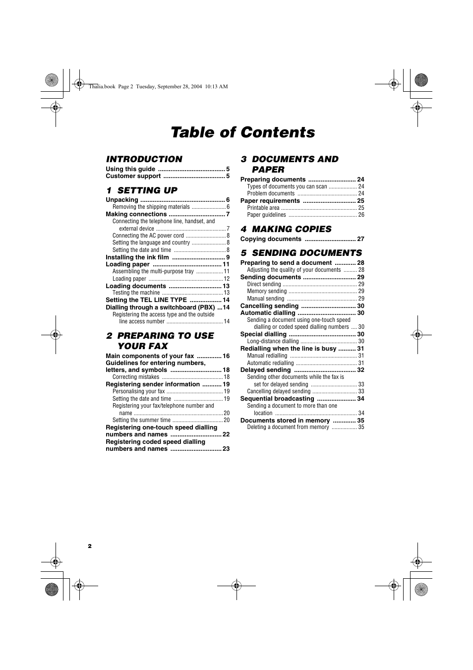 Canon FAX-TT250 User Manual | Page 2 / 59