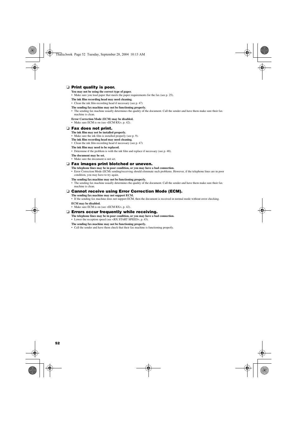 Canon FAX-TT250 User Manual | Page 52 / 59