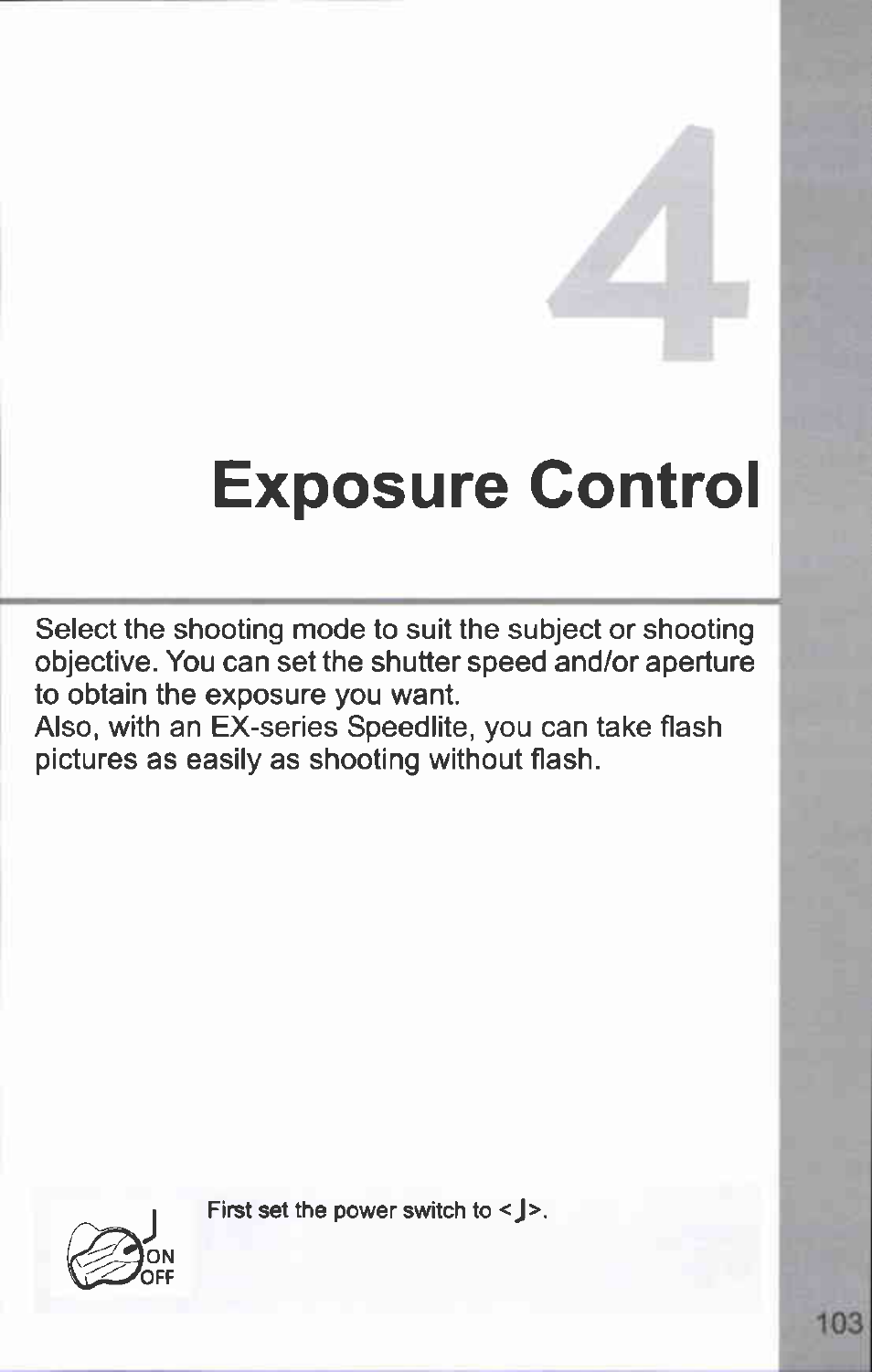 Exposure control | Canon EOS-1D Mark IV User Manual | Page 103 / 276