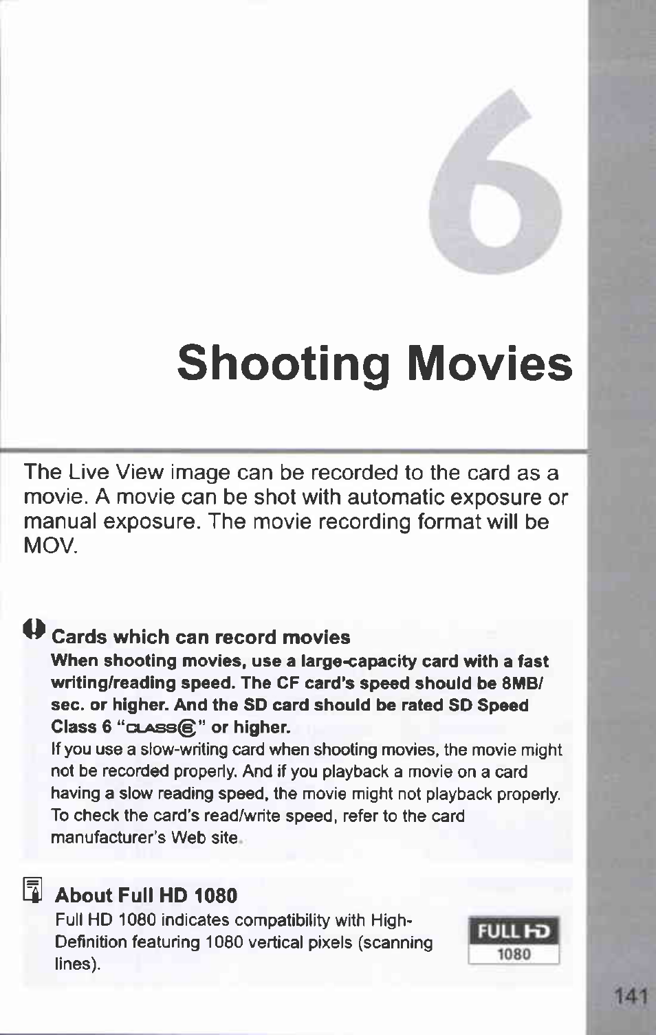 Shooting movies | Canon EOS-1D Mark IV User Manual | Page 141 / 276