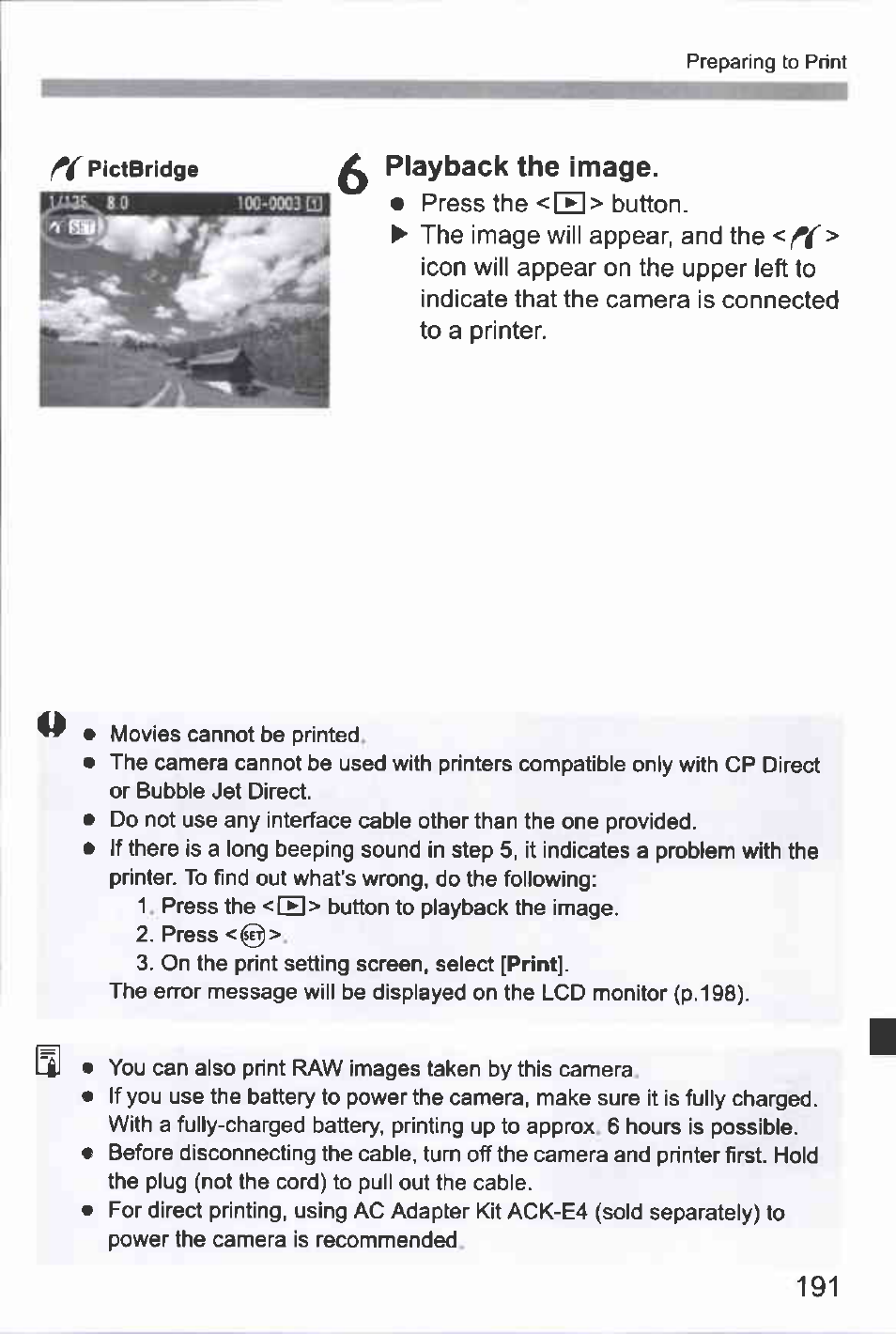 Playback the image | Canon EOS-1D Mark IV User Manual | Page 191 / 276