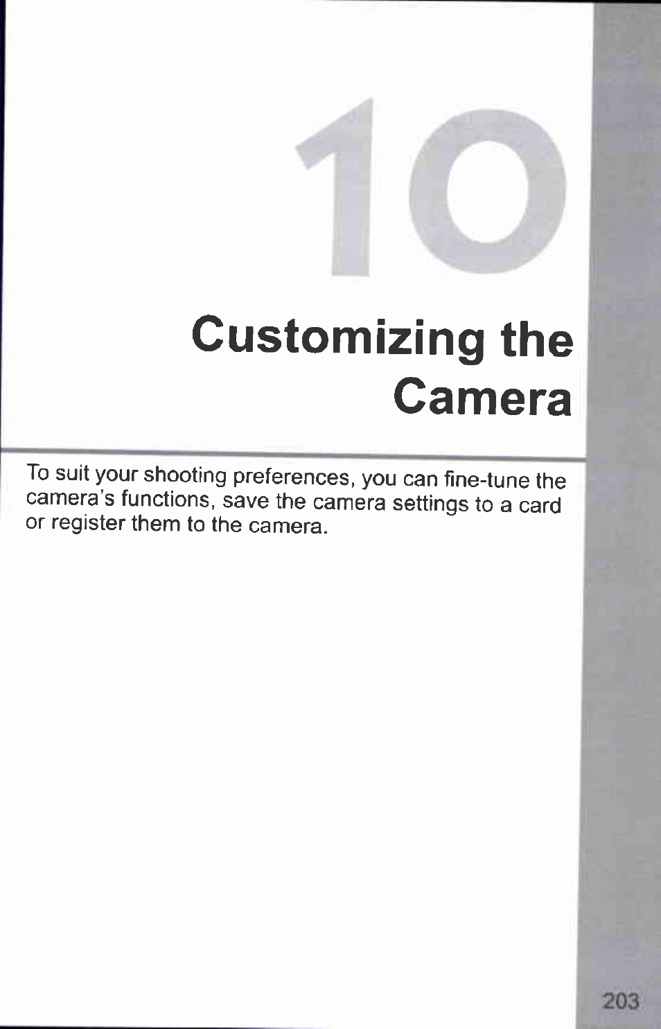 Customizing the camera | Canon EOS-1D Mark IV User Manual | Page 203 / 276