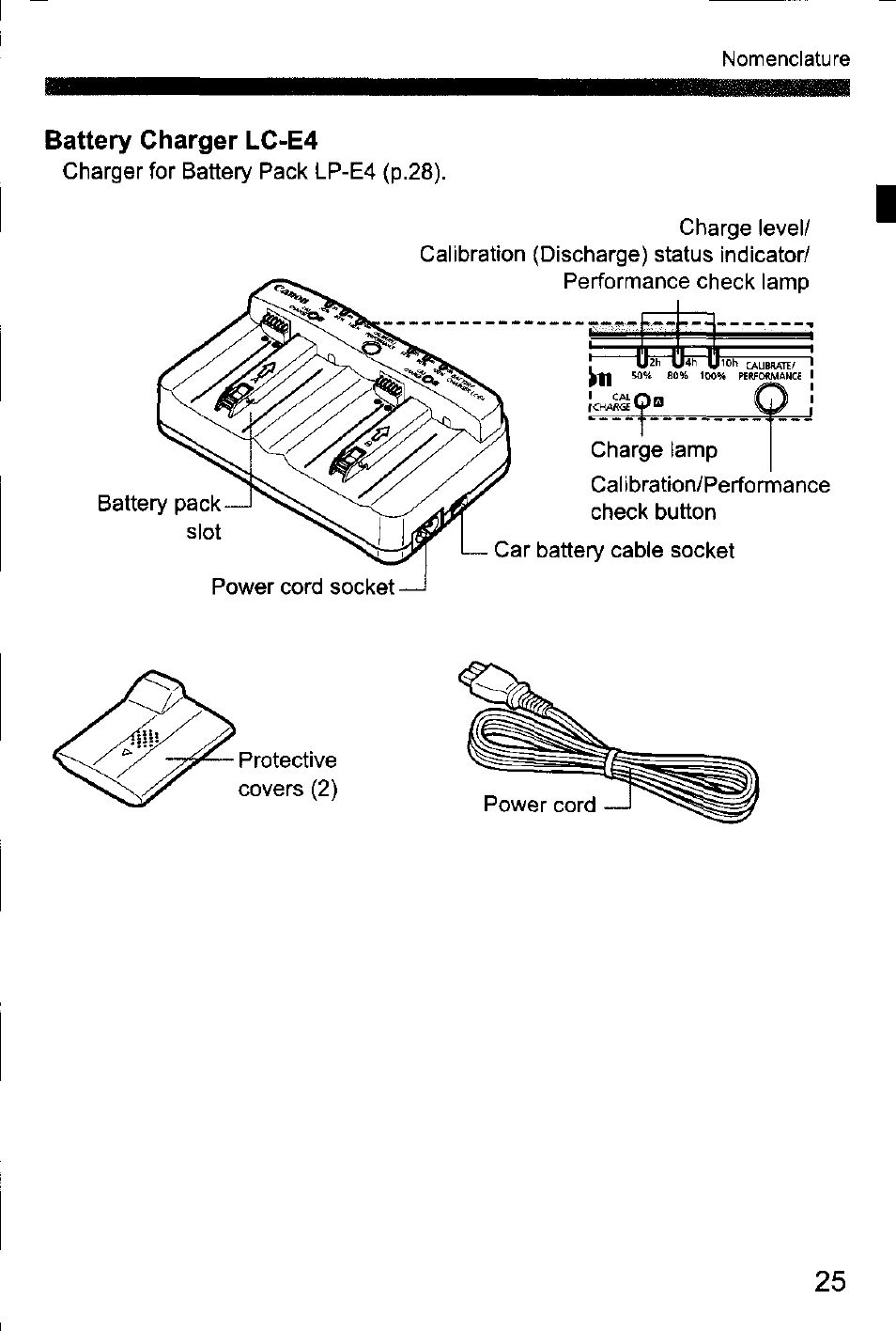 Battery charger lc-e4 | Canon EOS-1D Mark IV User Manual | Page 25 / 276