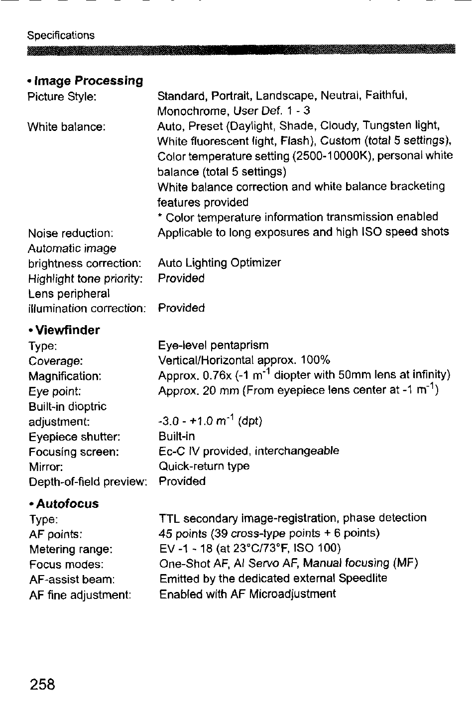Canon EOS-1D Mark IV User Manual | Page 258 / 276