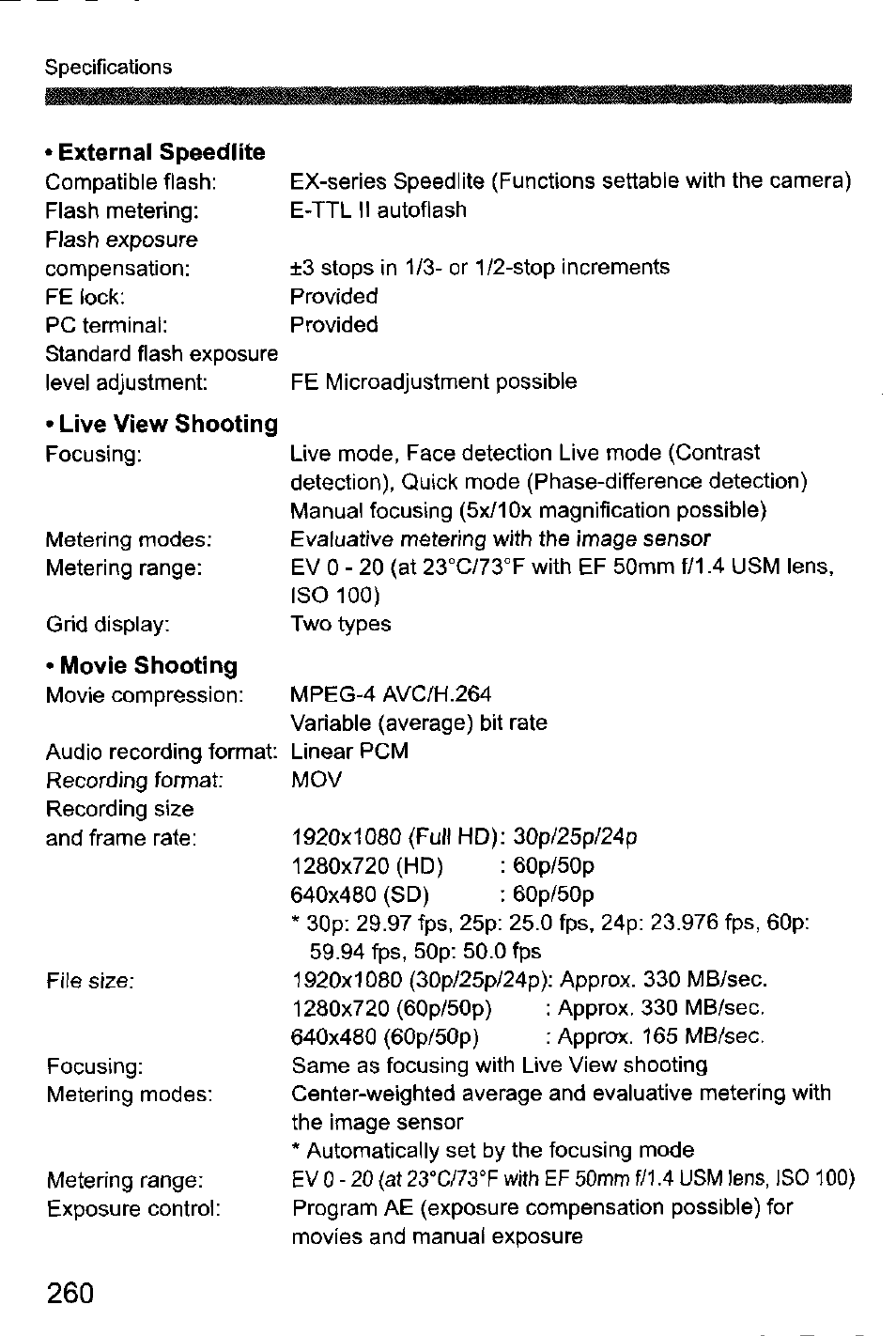Canon EOS-1D Mark IV User Manual | Page 260 / 276