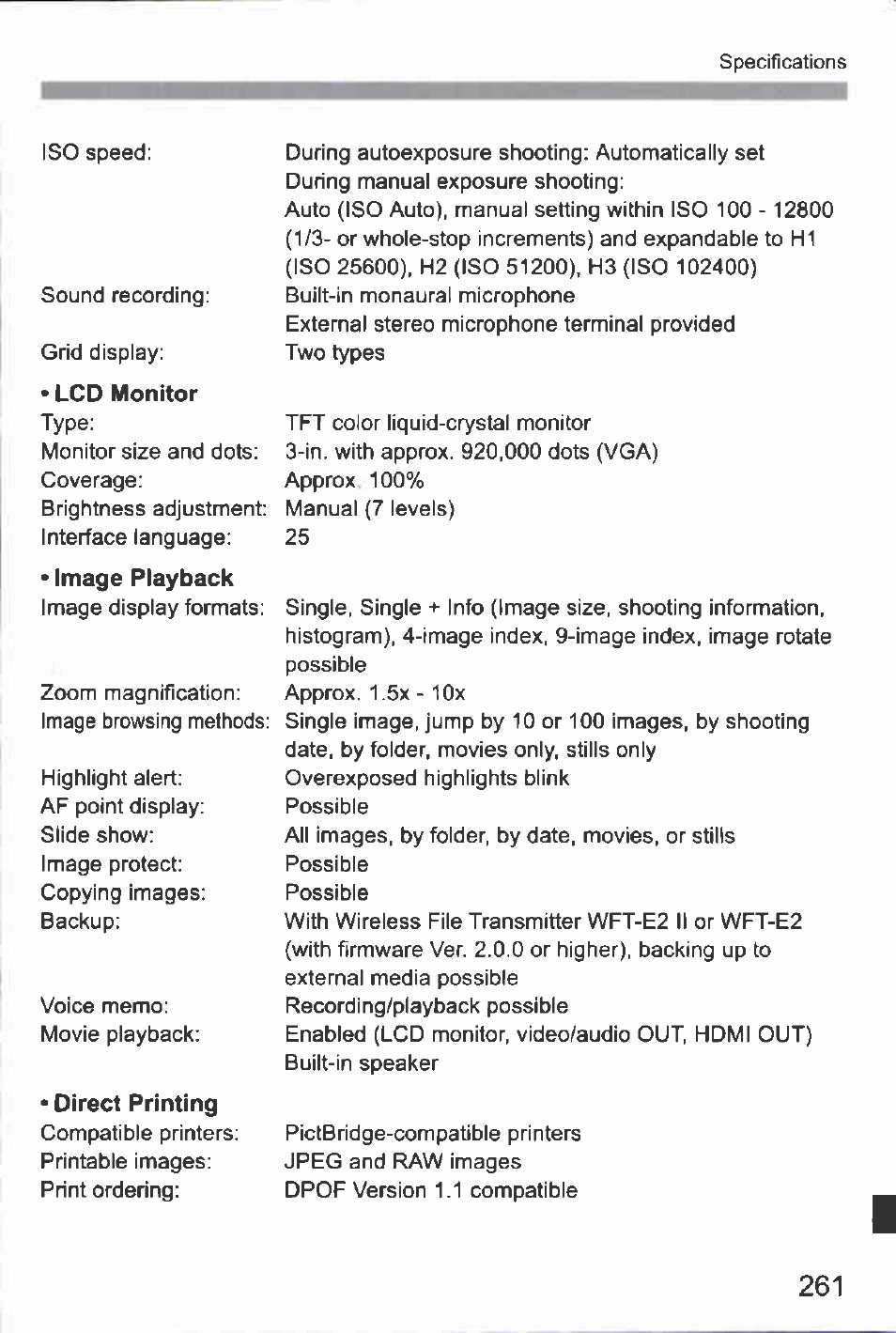 Canon EOS-1D Mark IV User Manual | Page 261 / 276