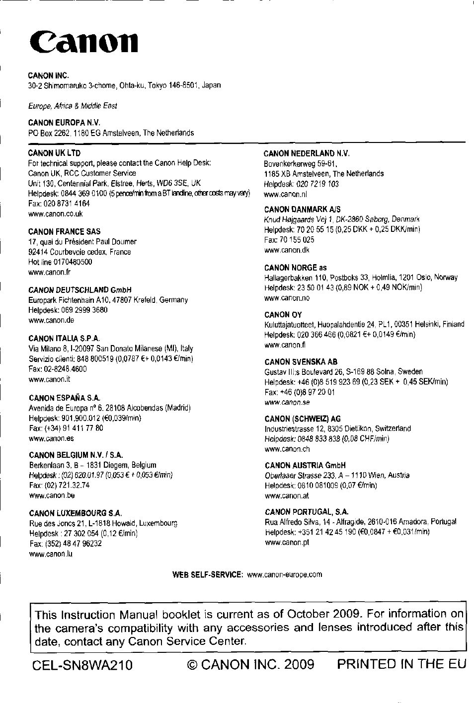 Canon | Canon EOS-1D Mark IV User Manual | Page 276 / 276