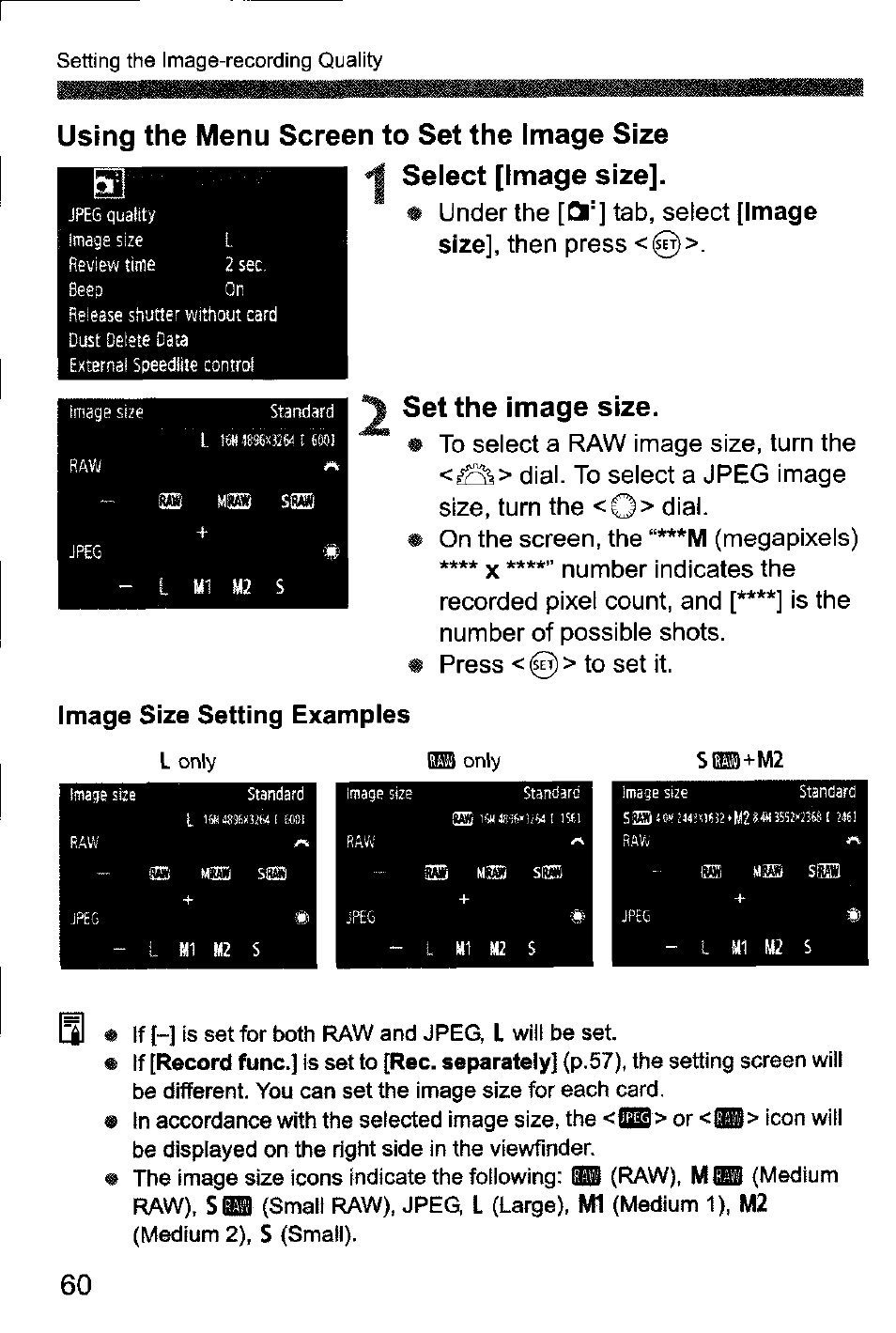 Set the image size | Canon EOS-1D Mark IV User Manual | Page 60 / 276