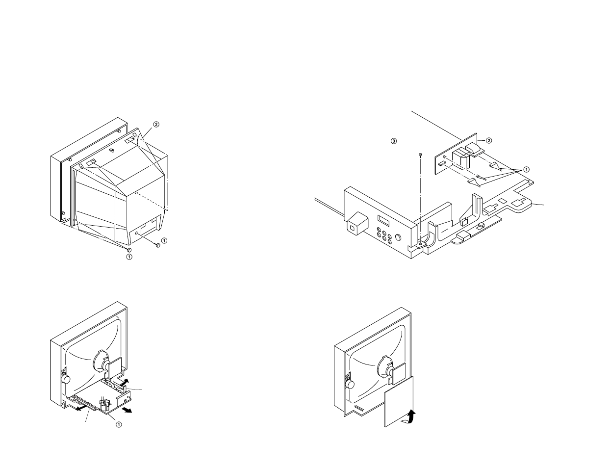 Disassembly, Rear cover removal, Chassis assy removal | F bracket remover, Service position | Sony Trinitron KV-2199XDK User Manual | Page 19 / 47
