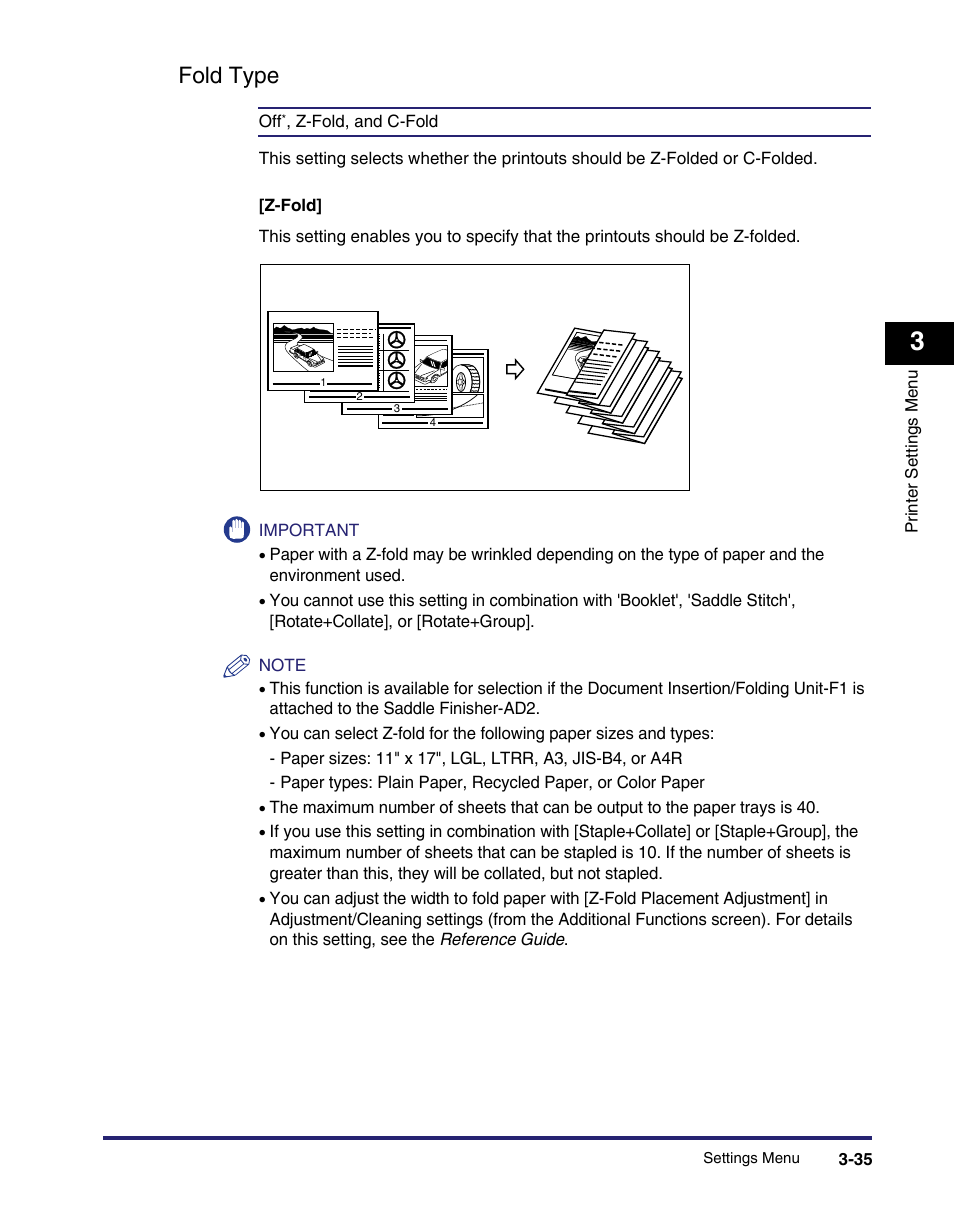 Fold type, Fold type -35 | Canon IMAGE RUNNER 5075 User Manual | Page 103 / 250