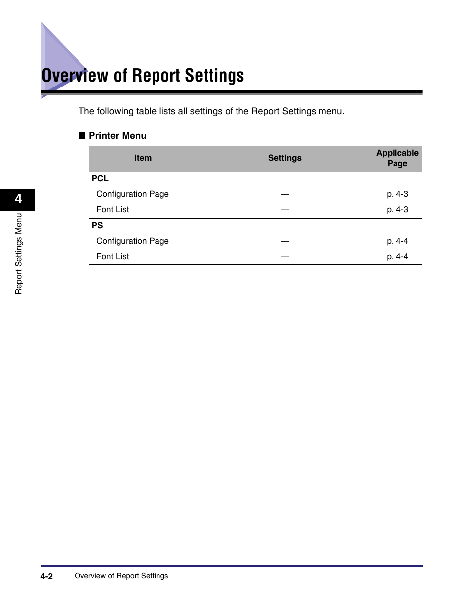 Overview of report settings, Overview of report settings -2 | Canon IMAGE RUNNER 5075 User Manual | Page 132 / 250