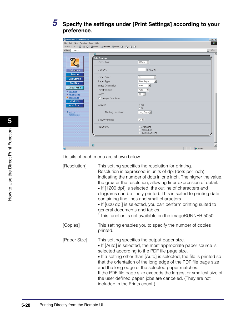 Canon IMAGE RUNNER 5075 User Manual | Page 162 / 250