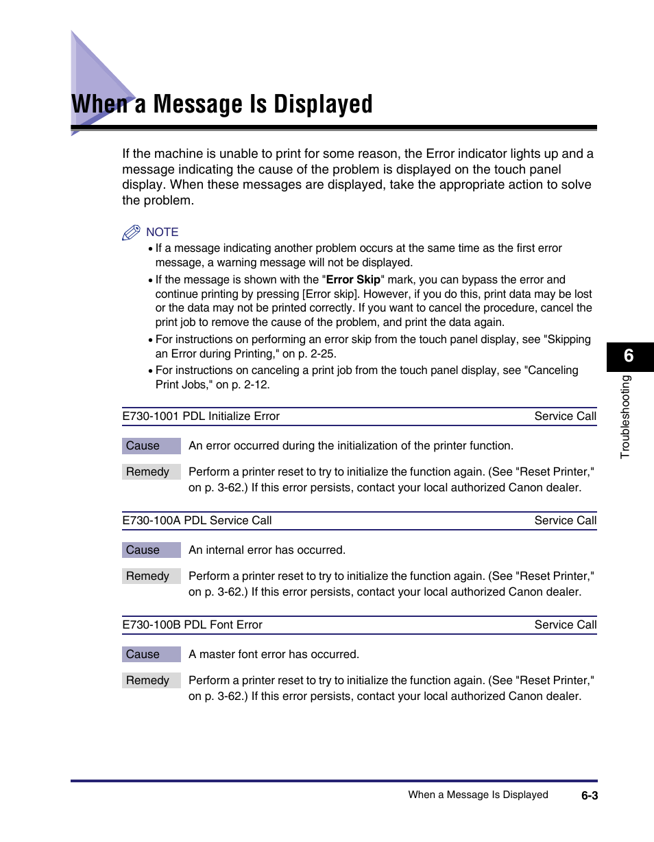 When a message is displayed, When a message is displayed -3 | Canon IMAGE RUNNER 5075 User Manual | Page 171 / 250