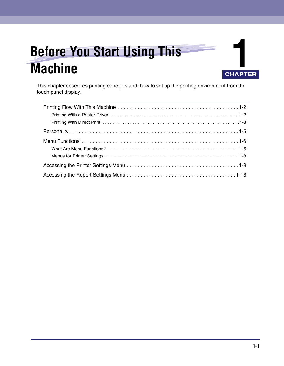 Before you start using this machine, Chapter 1 | Canon IMAGE RUNNER 5075 User Manual | Page 19 / 250