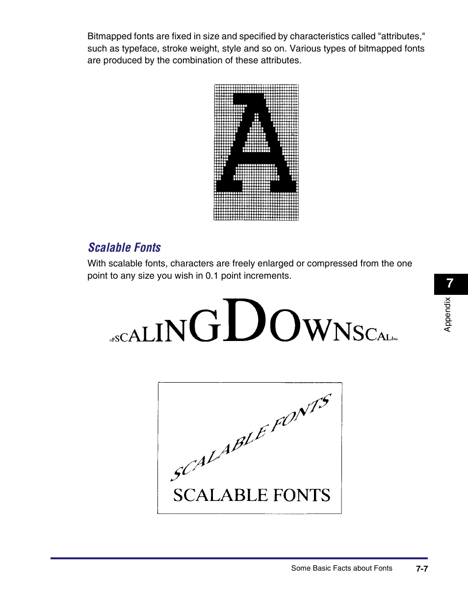 Scalable fonts -7, Scalable fonts | Canon IMAGE RUNNER 5075 User Manual | Page 195 / 250