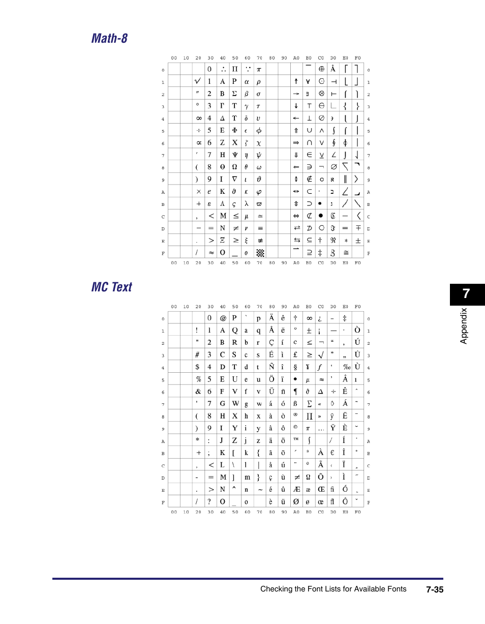 Math-8 -35, Mc text -35, Math-8 mc text | Canon IMAGE RUNNER 5075 User Manual | Page 223 / 250