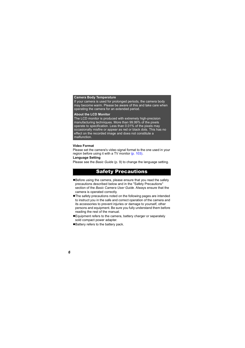 Safety precautions | Canon 850 IS User Manual | Page 8 / 146