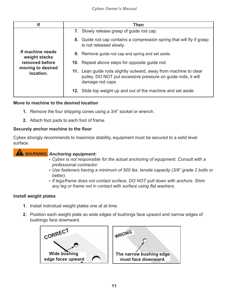 Cybex 12040 VR3 Leg Press User Manual | Page 11 / 26