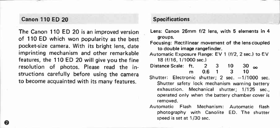 Canon 110ED20 User Manual | Page 2 / 44