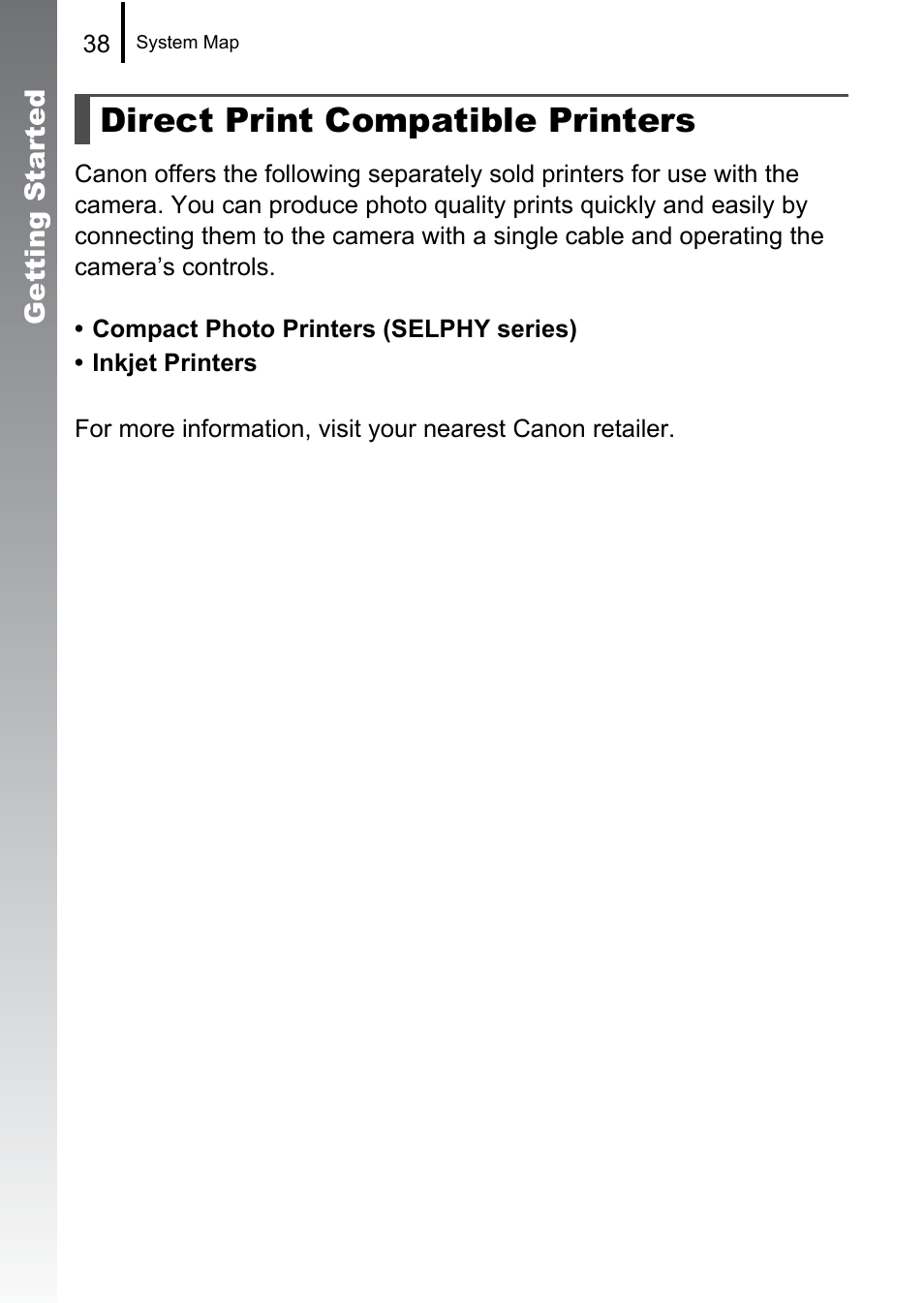 Direct print compatible printers | Canon A580 User Manual | Page 40 / 195
