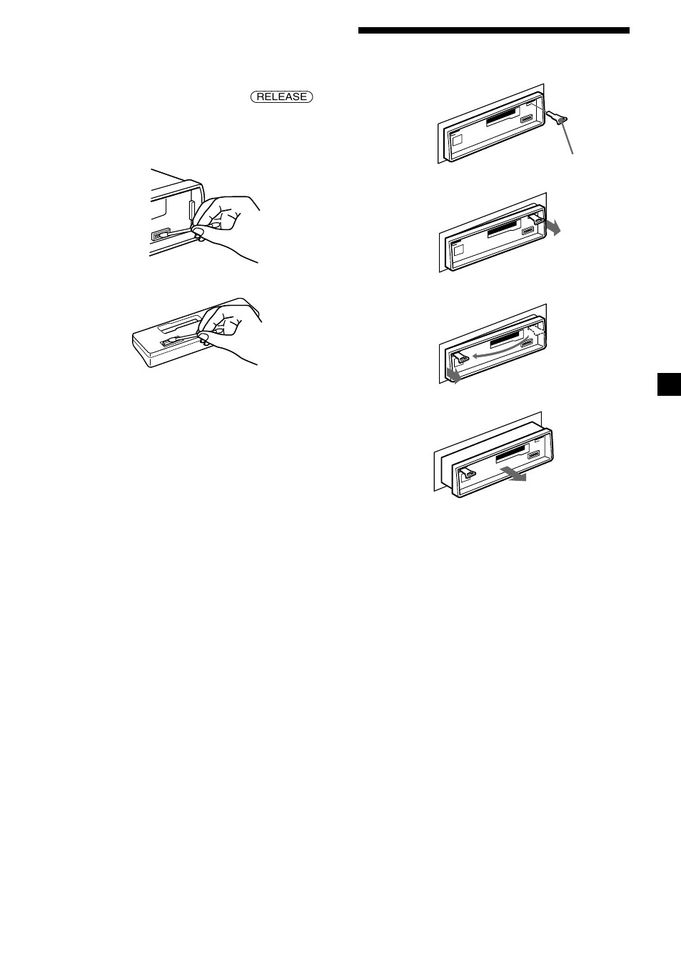 Dismounting the unit | Sony XR-1300R User Manual | Page 17 / 100