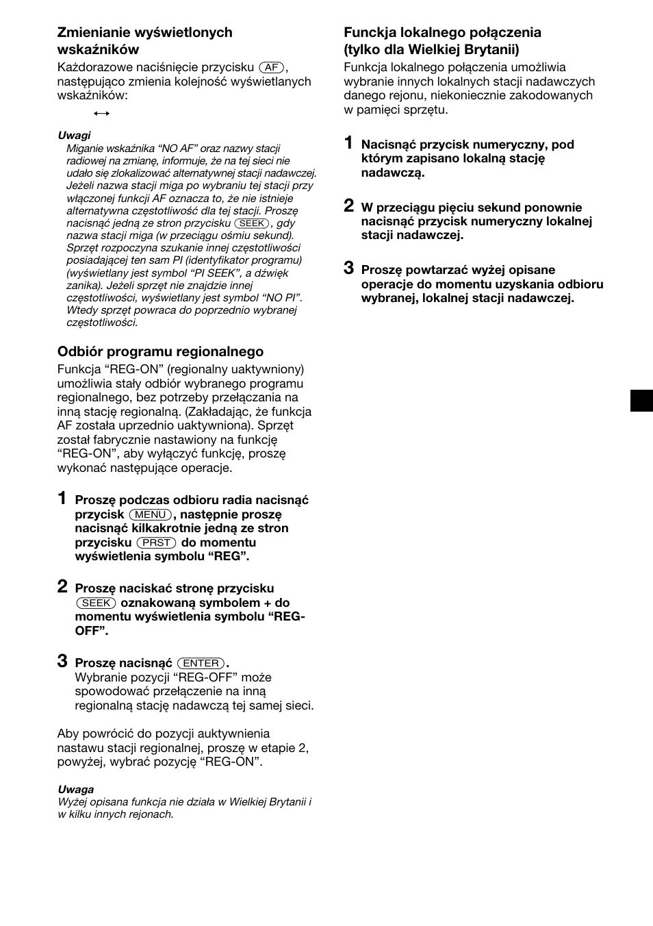 Sony XR-1300R User Manual | Page 31 / 100