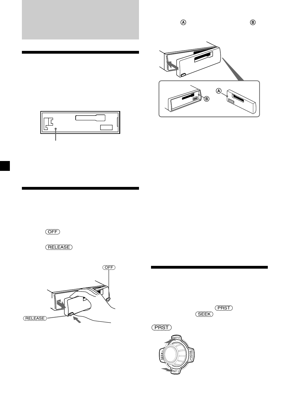 Getting started, Resetting the unit, Detaching the front panel | How to use the menu | Sony XR-1300R User Manual | Page 6 / 100