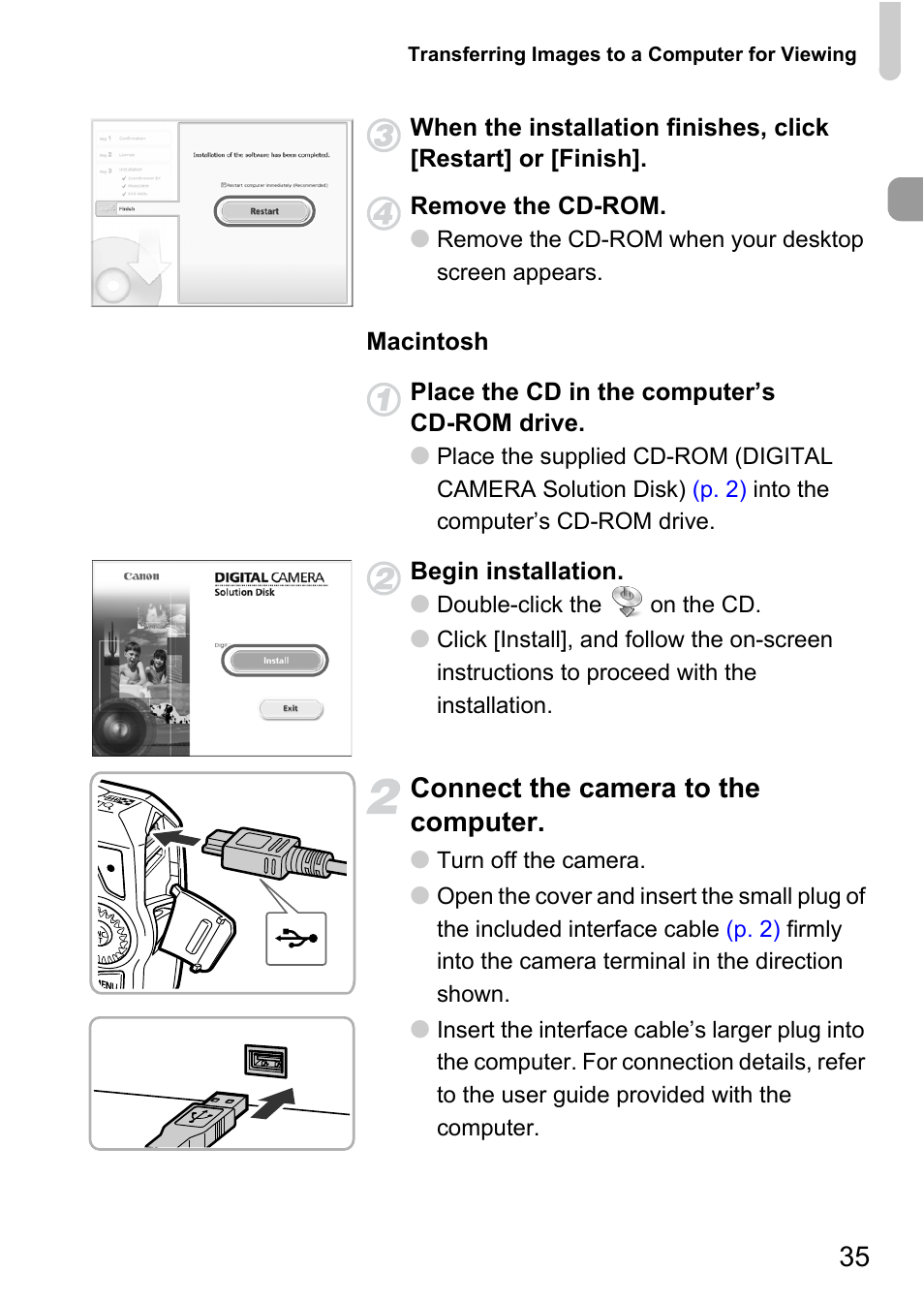 Connect the camera to the computer | Canon IXUS 1000 HS User Manual | Page 35 / 178