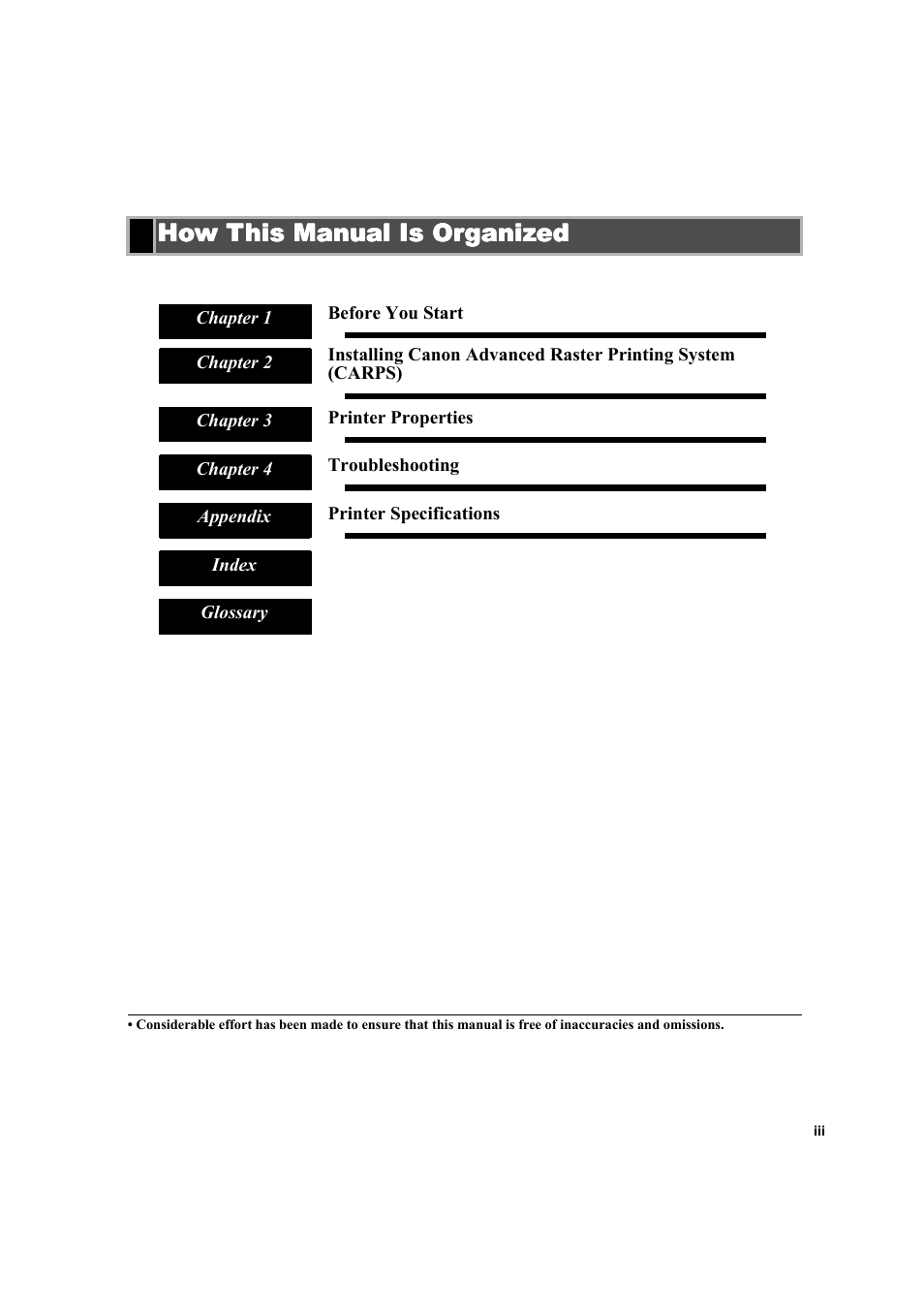 How this manual is organized | Canon D300 User Manual | Page 3 / 121