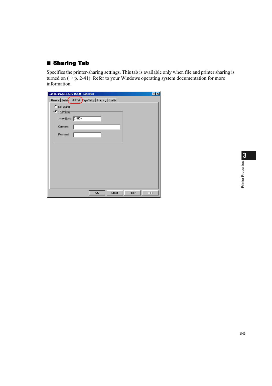 Sharing tab | Canon D300 User Manual | Page 66 / 121