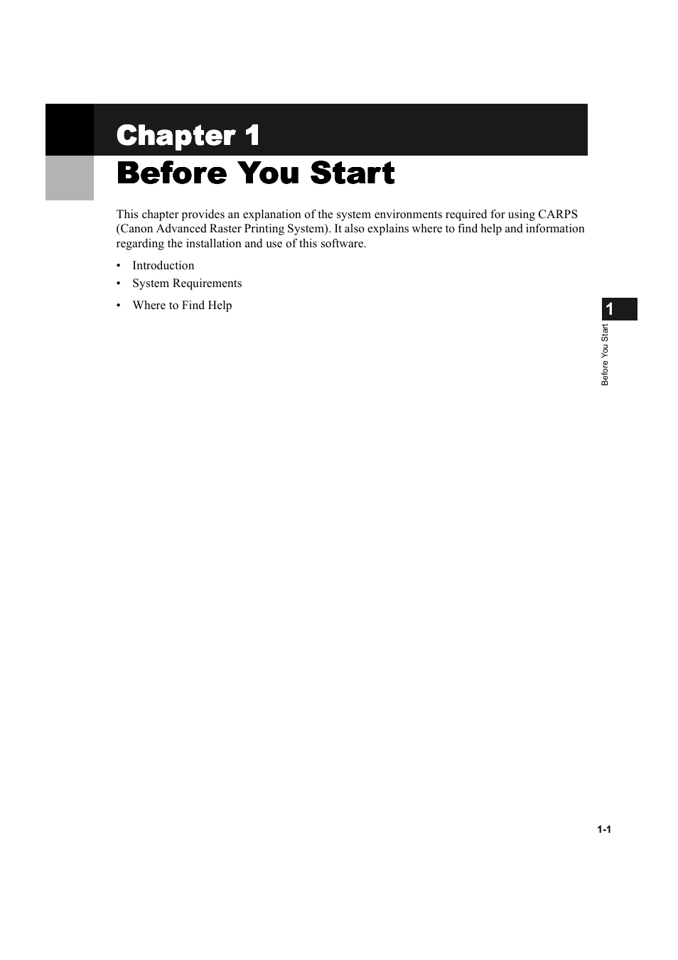 Before you start, Chapter 1: before you start, Chapter 1 | Canon D300 User Manual | Page 9 / 121