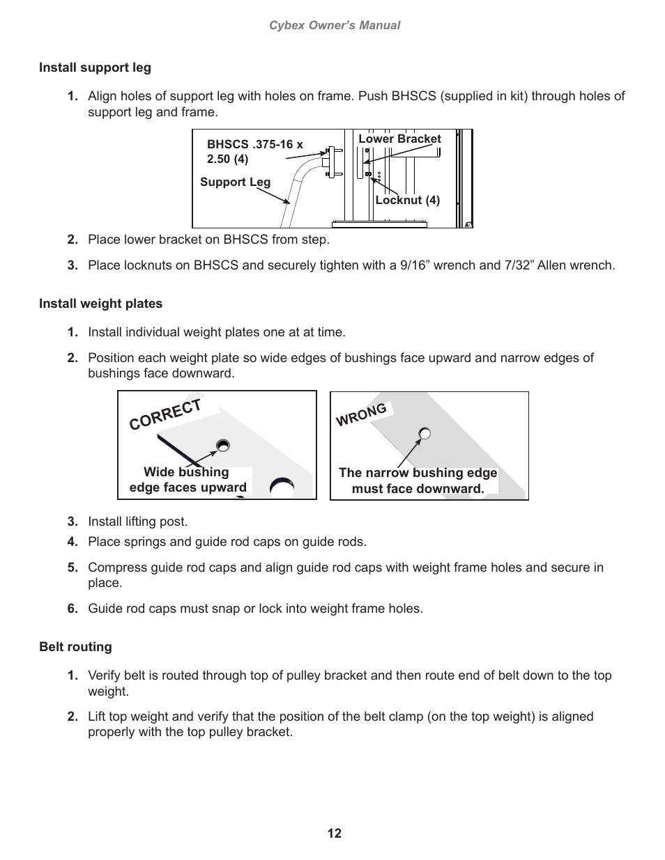 Cybex 12231 VR3 Dip Chin User Manual | Page 12 / 28