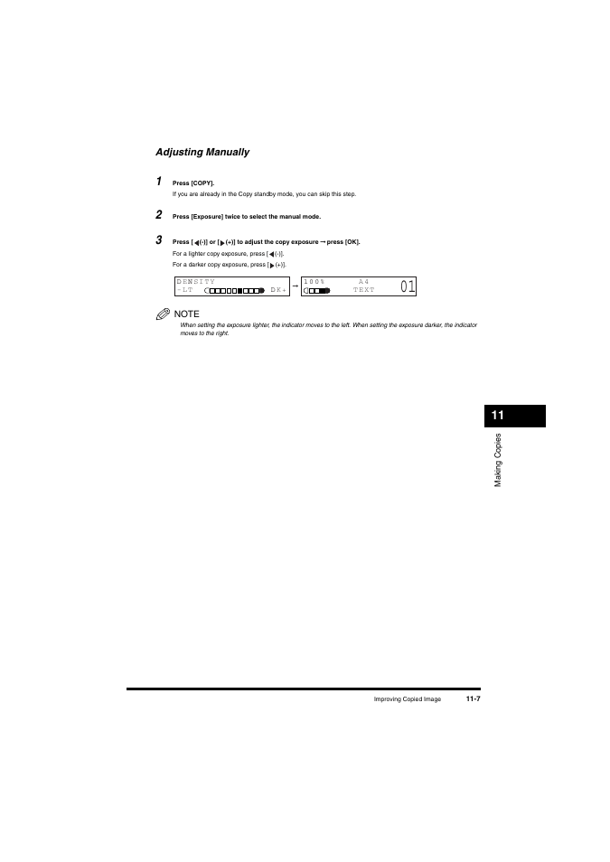 Adjusting manually, Adjusting manually -7 | Canon L380S User Manual | Page 126 / 224