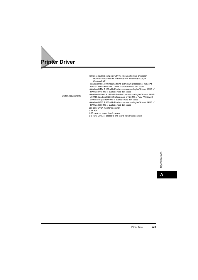 Printer driver | Canon L380S User Manual | Page 205 / 224