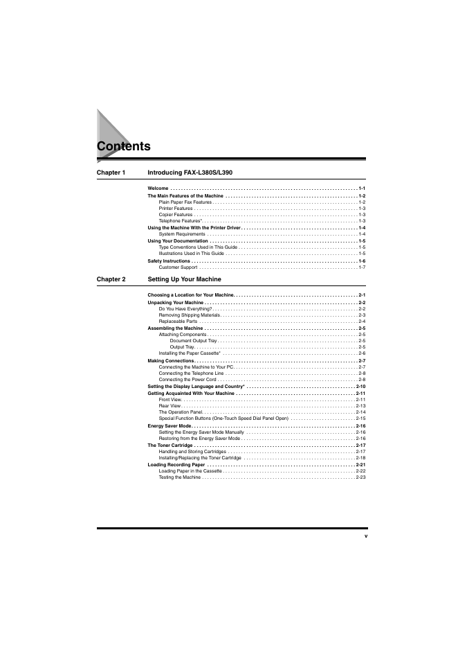 Canon L380S User Manual | Page 6 / 224