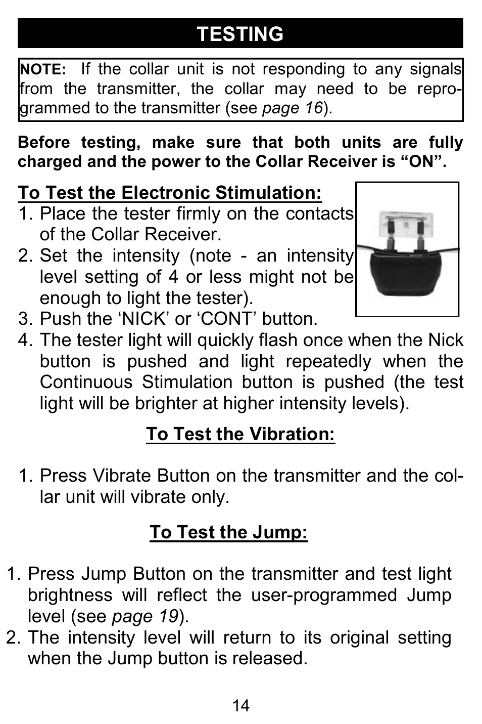 D.T. Systems R.A.P.T. 1400 Series User Manual | Page 14 / 24