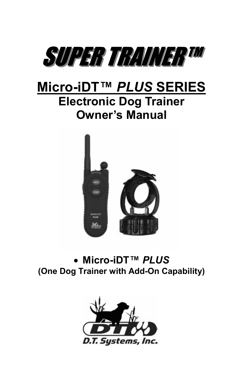 D.T. Systems Micro-iDT PLUS with SmartLED User Manual | 20 pages