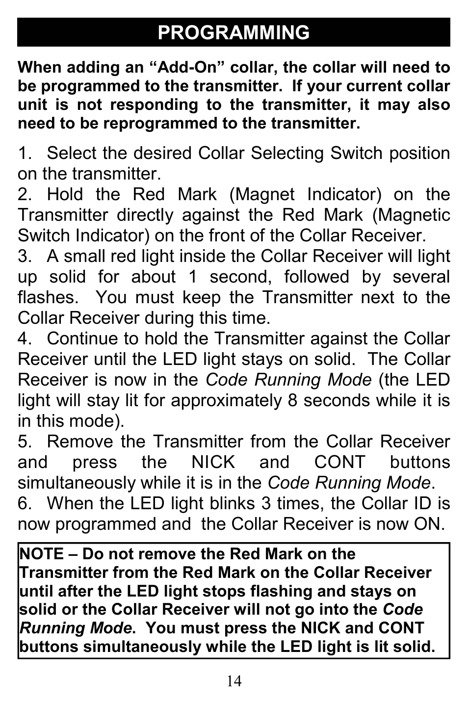 Programming | D.T. Systems Micro-iDT PLUS User Manual | Page 14 / 20