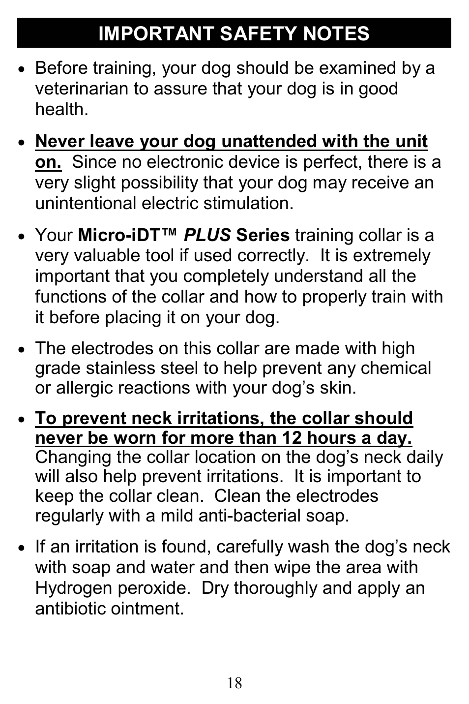 D.T. Systems Micro-iDT PLUS User Manual | Page 18 / 20