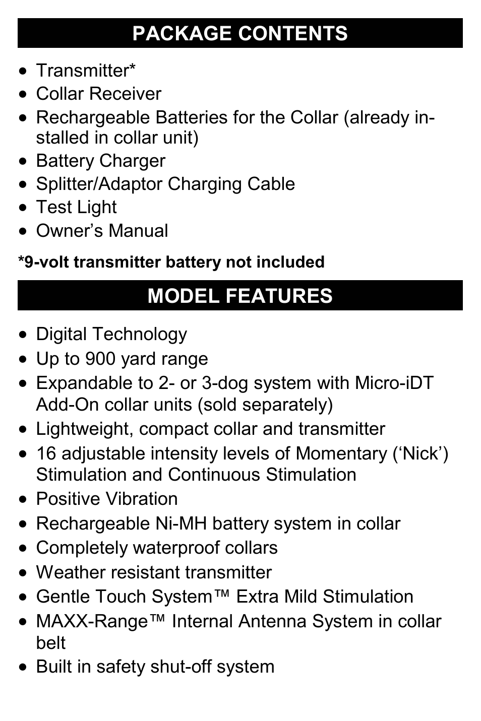 D.T. Systems Micro-iDT PLUS User Manual | Page 5 / 20