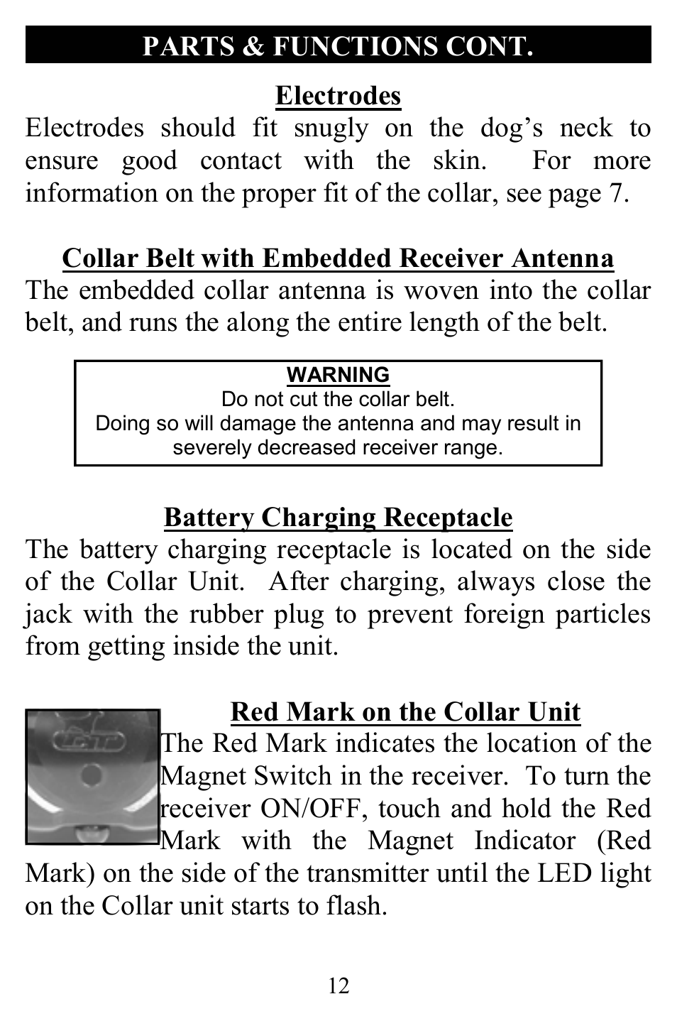 D.T. Systems Micro-iDT Z3000 (ex. serial #A12345) User Manual | Page 12 / 20