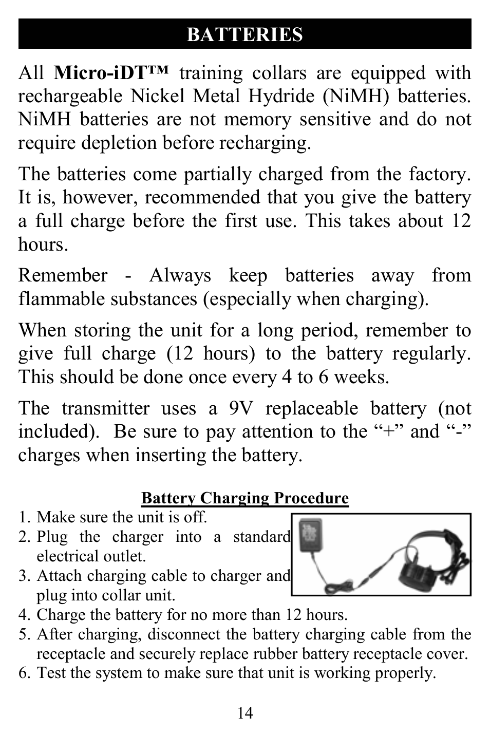 D.T. Systems Micro-iDT Z3000 (ex. serial #A12345) User Manual | Page 14 / 20